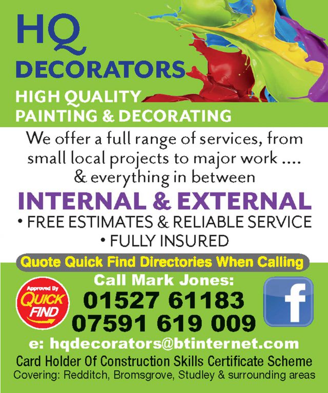 Painting and Decorating in Redditch / Bromsgrove